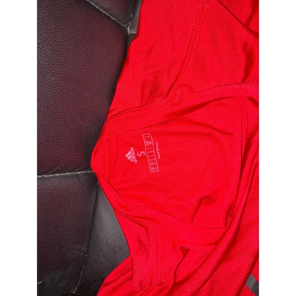 Adidas New York Red Bulls Red Runs Deep Long Sleeve Shirt Mens Small AEROREADY